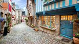 Stadt in der Altstadt von Dinan, Frankreich