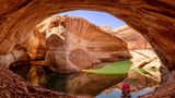 Utah, USA: In diesem Jahr bieten niedrige Wasserstände in der Glen Canyon National Recreation Area am Lake Powell ungewöhnliche Fotomotive