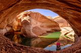 Utah, USA: In diesem Jahr bieten niedrige Wasserstände in der Glen Canyon National Recreation Area am Lake Powell ungewöhnliche Fotomotive