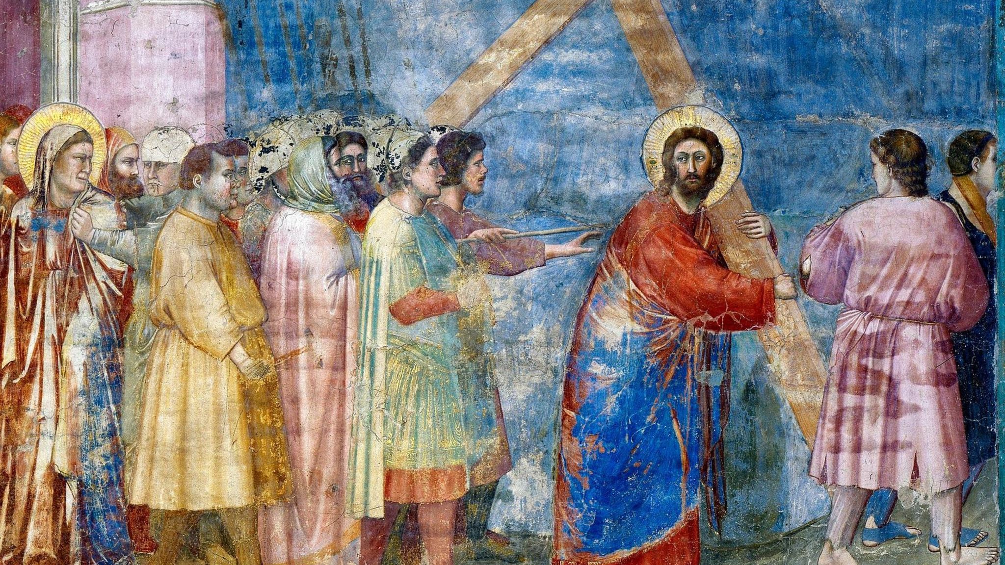 Weil Jesus ein neues Reich verkündet, erscheint er als Gefahr auch für die weltliche Macht. Roms Präfekt Pontius Pilatus verurteilt ihn zum Tod. Das Marterwerkzeug muss Jesus selbst tragen