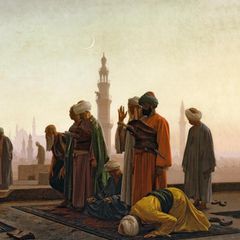 Islamische Rituale wie hier das Gebet faszinieren im 19. Jahrhundert zahlreiche europäische Maler. Die Bilder, die sich die Künstler von der Welt des Orients machen, illustrieren diesen Beitrag