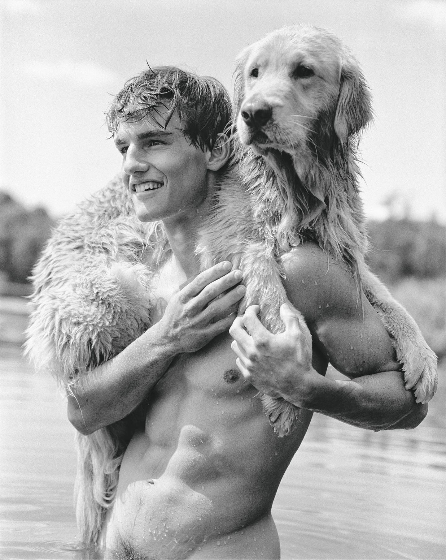 Rob und Little Bear (New York, 1990) The Golden Retriever Photographic Society - Bruce Weber