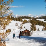 Schneelandschaft Hochabtei in Südtirol