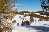 Schneelandschaft Hochabtei in Südtirol