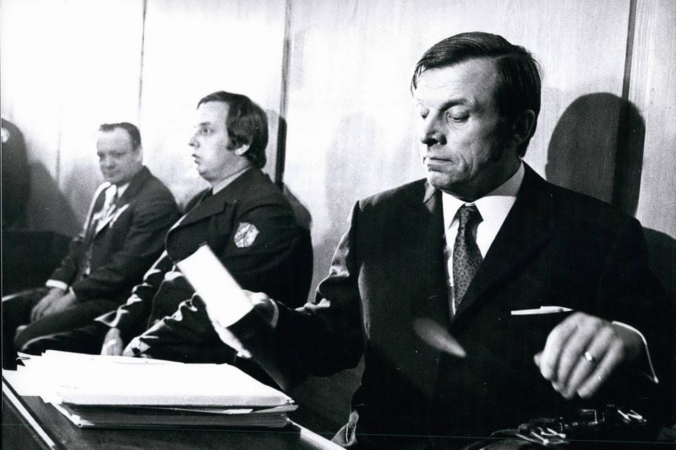 Beim Gerichtsporezess im Januar 1973 werden die Entführer Hans-Joachim Ollenburg und Paul Kron zu Freiheitsstrafen von jeweils 8 Jahren und sechs Monaten verurteilt