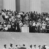 American-born French entertainer and civil rights activist Josephine Baker (1906 - 1975) speaking at the March on Washington for Jobs and Freedom, Washington DC, US, 28th August 1963. (Photo by Keystone/Hulton Archive/Getty Images)