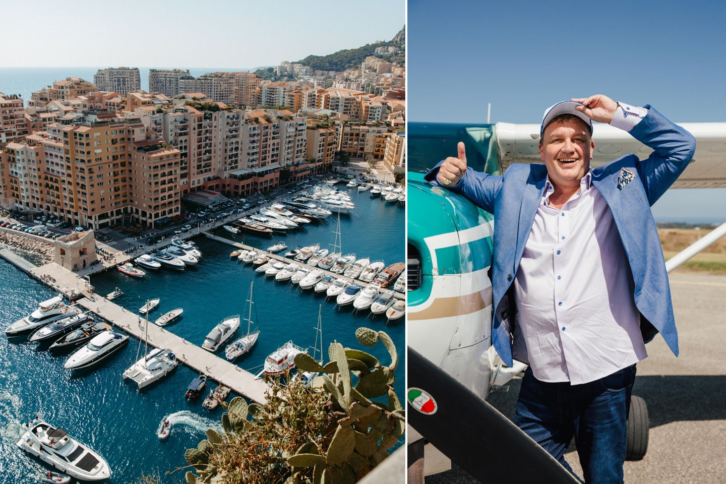 Hape und Monaco in einer Collage