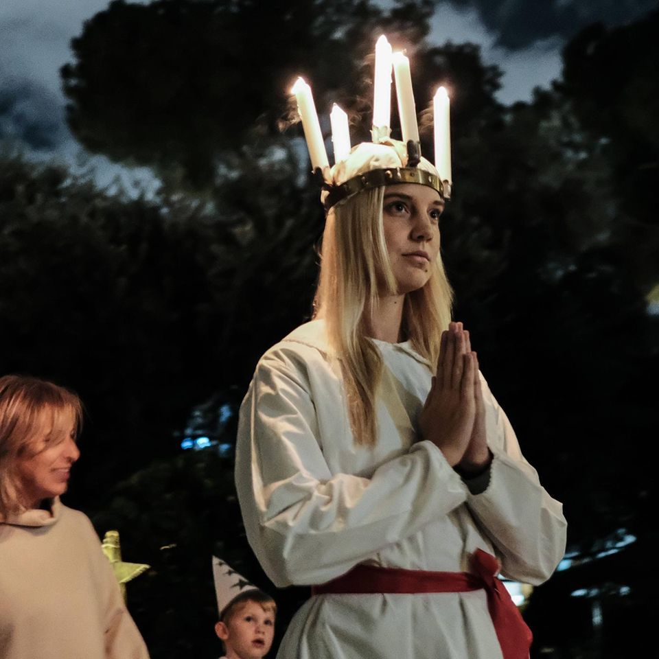 Heilige Lucia beim Lichterfest