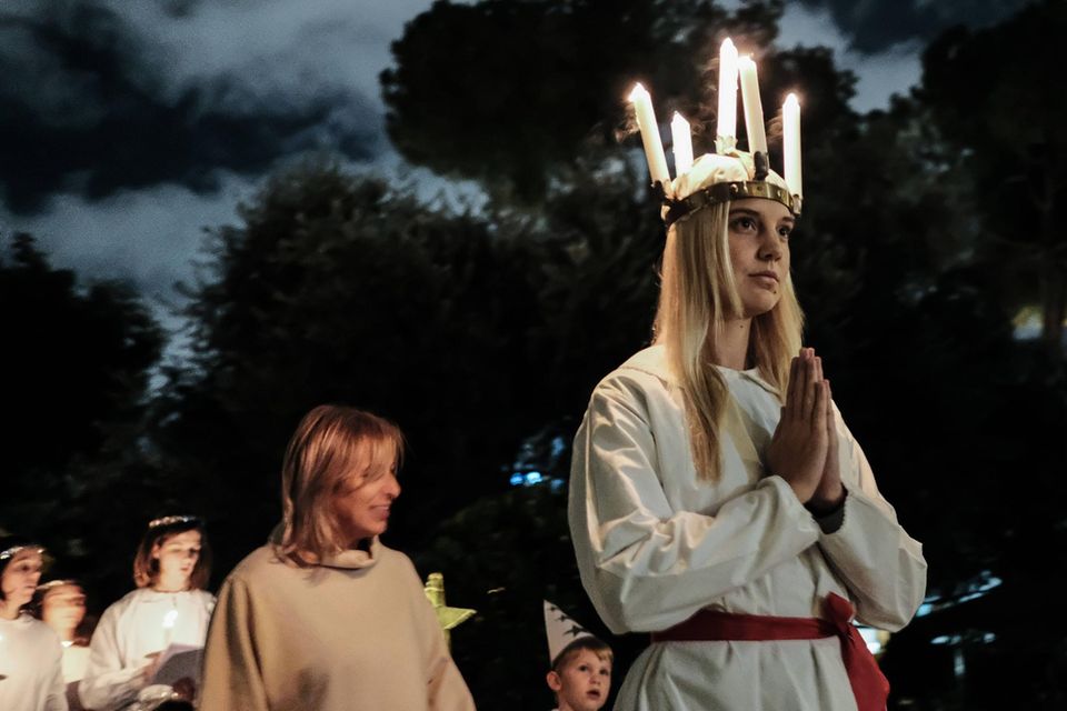 Heilige Lucia beim Lichterfest