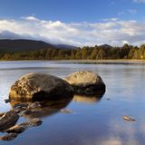 Blick auf den Loch Morlich im Cairngorms Nationalpark