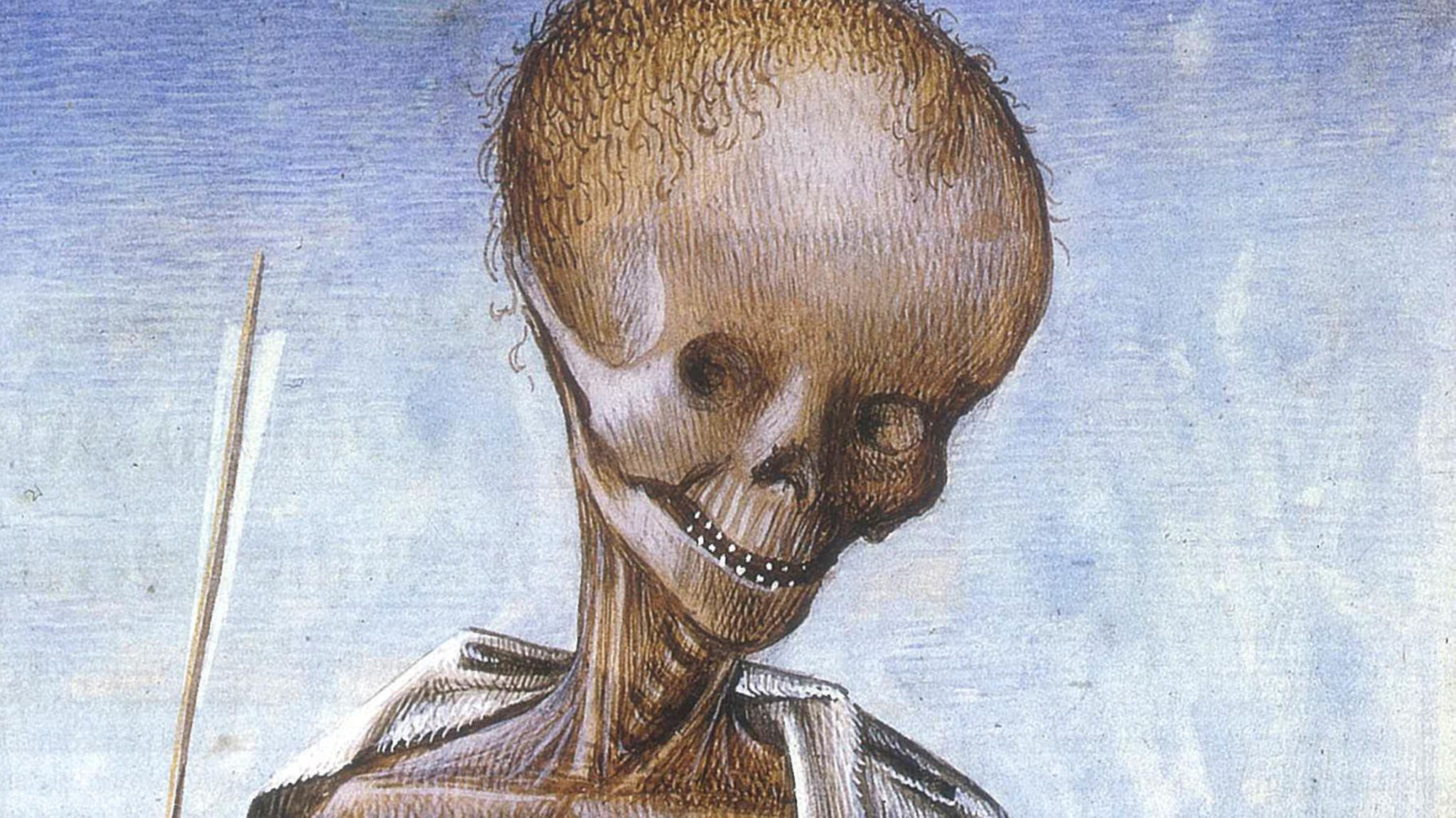 Als todbringenden Bogenschützen malt ein Franzose die Pest. Denn die aufplatzenden Beulen erscheinen den Menschen wie Wunden, verursacht von unsichtbaren Geschossen