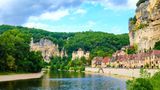 Das Dorf La Roque-Gageac an der Dordogne
