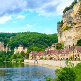Das Dorf La Roque-Gageac an der Dordogne