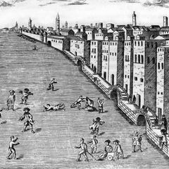 Venedig im Winter 1708: Kanäle und Lagune sind zugefroren. Heute gilt dieser Winter gilt als der härteste der vergangenen 500 Jahre