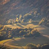 Blick vom Terchová-Aussichtspunkt im Nationalpark Kleine Fatra ins Tal im Herbst