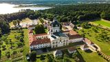 Blick aus der Luft auf das Gelände des Klosters Pažaislis in Kaunas