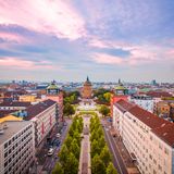 Blick auf den Wasserturm in Mannheim