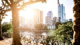 Blick auf den Finanzdistrikt von Frankfurt am Main
