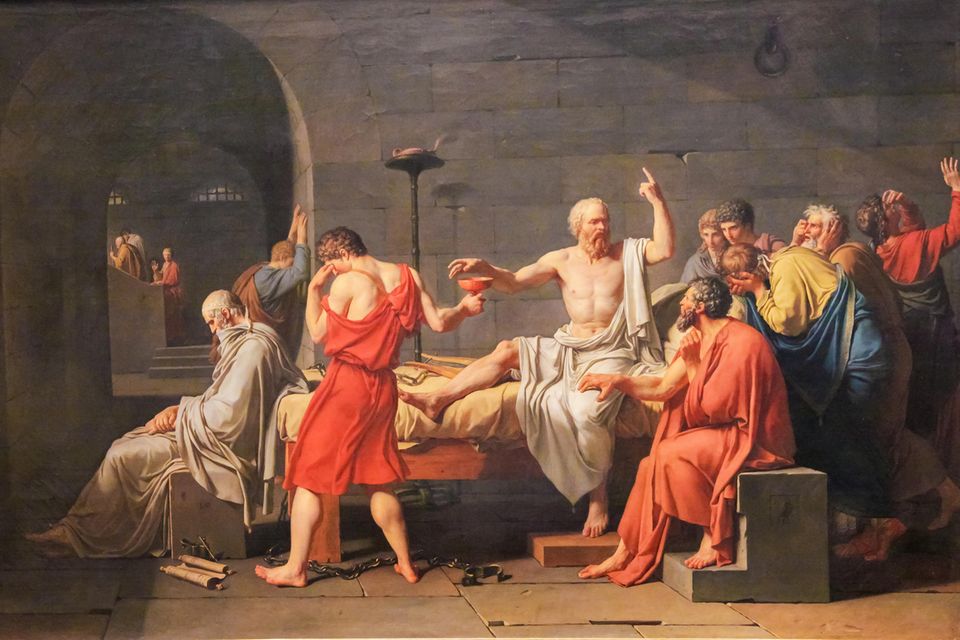 "Tod des Sokrates", Öl auf Leinwand, von Jacques-Louis David