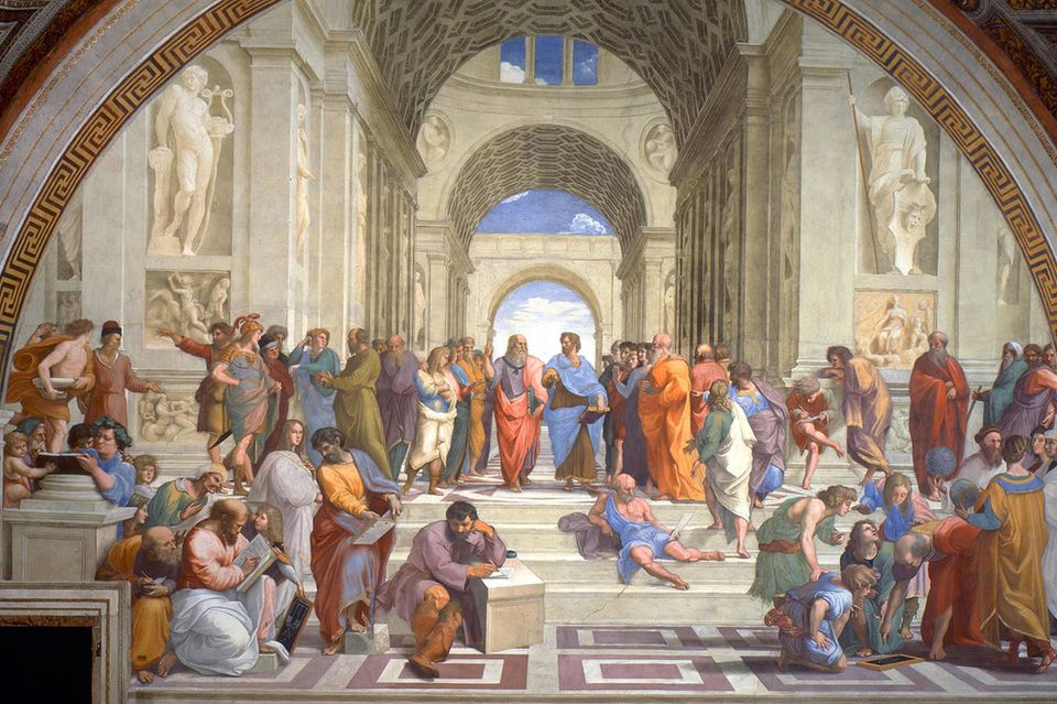 "Die Schule von Athen", Fresko des Malers Raffael