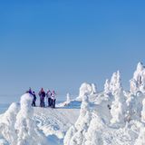 Wandergruppe im Koli Nationalpark im Winter