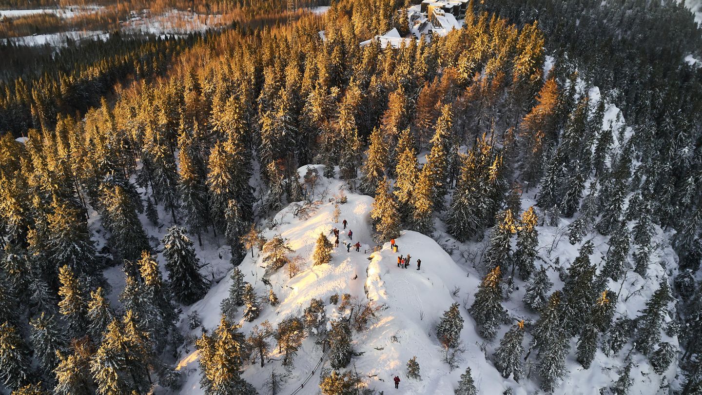 Ansicht aus der Luft auf den Ukko Koli