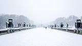 Vigeland-Skulpturenpark in Oslo im Winter
