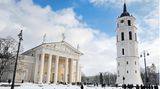 Kathedrale von Vilnius im Winter