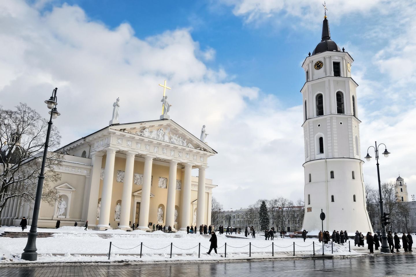 Vilnius, Litauen Kathedrale von Vilnius im Winter