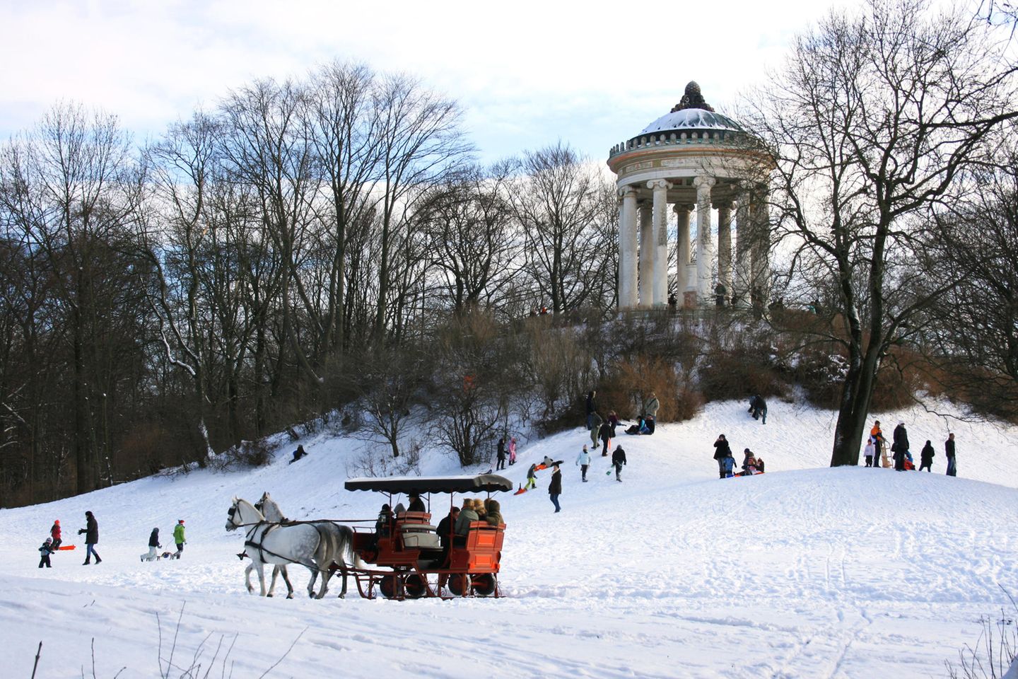 München, Deutschland Winter im Englischen Garten in München