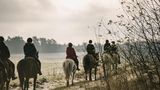 Auf den sandigen Untergründen im Havelland wechseln die Reiterinnen immer wieder das Tempo
