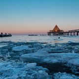 Strand von Heringsdorf im Winter