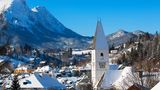 Blick auf Bad Aussee im Winter