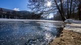 Seegarten Amorbach im Winter