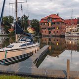 Boote im Hafen von Glückstadt
