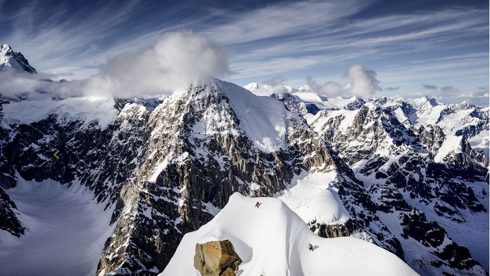 Szene aus dem Bergsteiger-Film "Die unendliche Weite des Himmels"