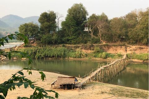 Hütte am Mekong in Luang Prabang
