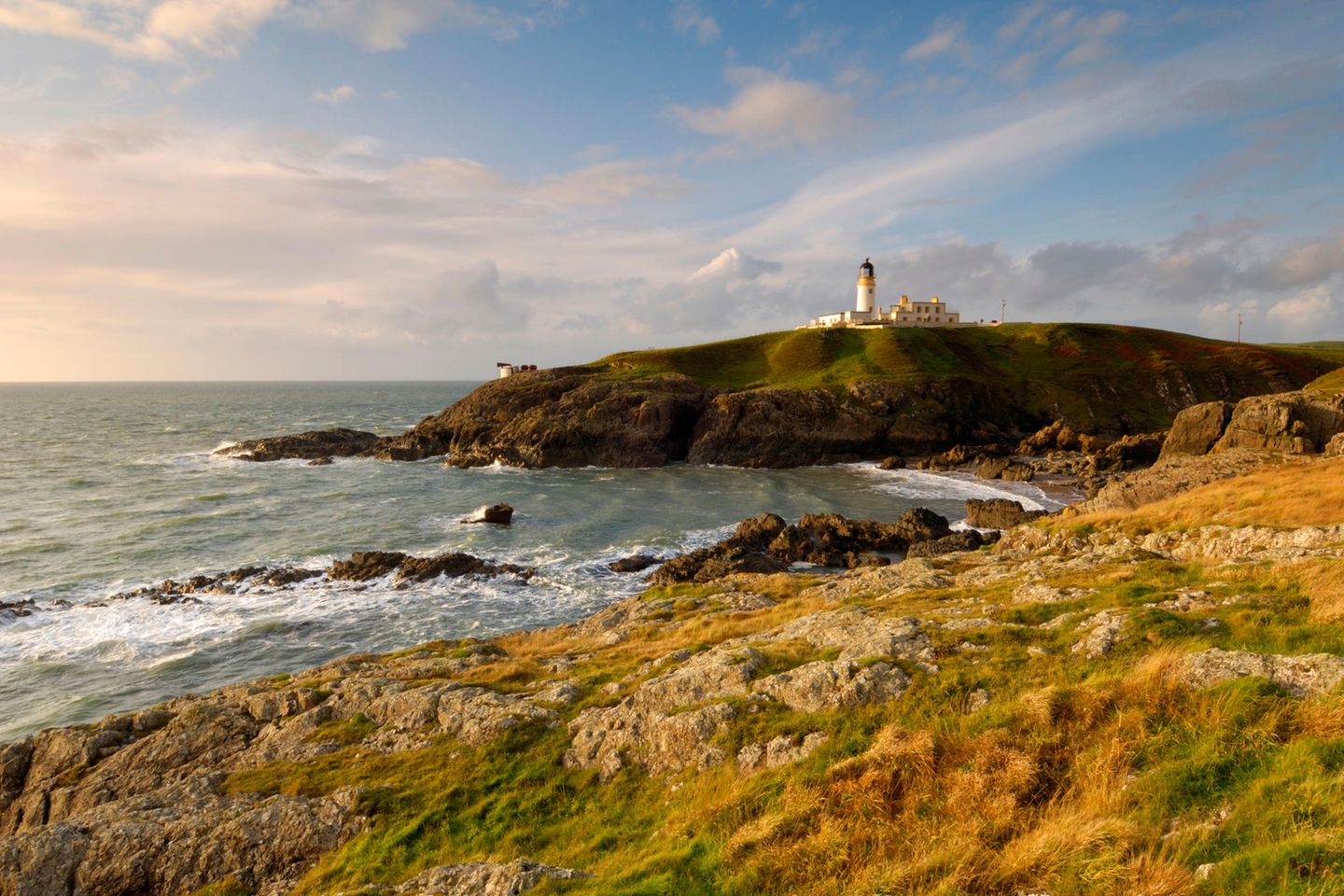 Mull of Galloway Killantringall lighthouse, near Portpatrick, Rhins of Galloway, Dumfries & Galloway, Scotland