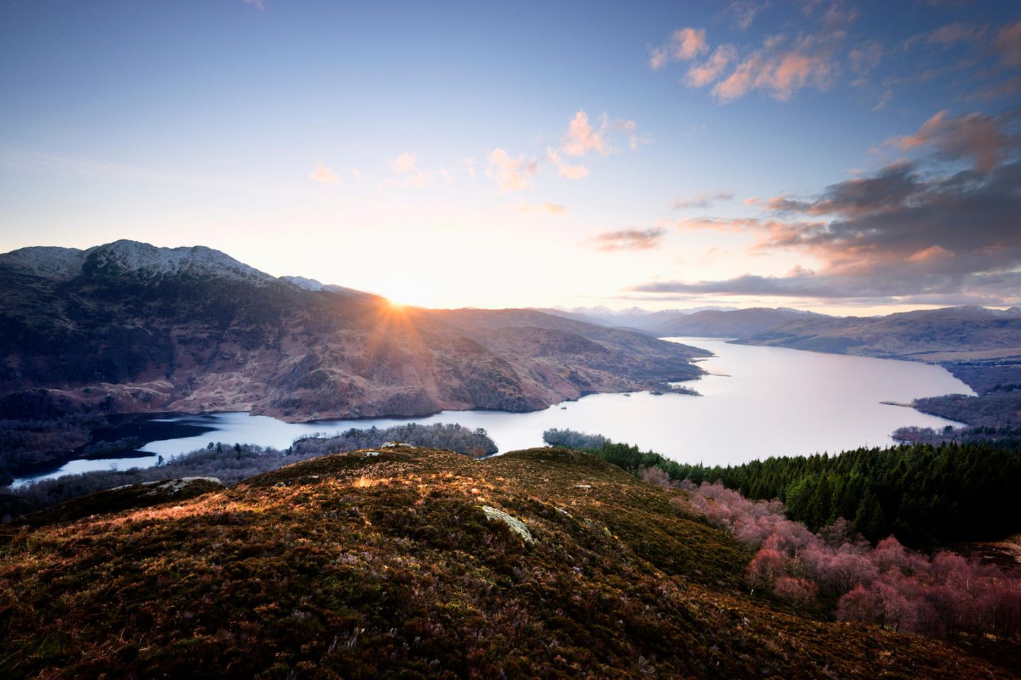 Loch Lomond Ben Venue and Loch Katrine, Loch Lomond and Trossachs National Park, Trossachs, Scotland, UK