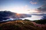 Ben Venue and Loch Katrine, Loch Lomond and Trossachs National Park, Trossachs, Scotland, UK 