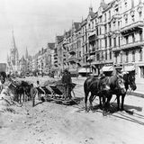 Bauarbeiten für einen U-Bahn-Tunnel