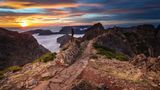 Pico do arieiro in Abendstimmung bei einer Wanderung