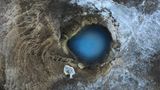 Image Name: Earth's Eye  Photographer Name: Mathis Vandermeeren  Year: 2022  Image Description: <p>This picture was taken with my drone in a geothermal area called Hverravellir in the centre of Iceland, in August 2021. It shows a natural hot spring that has a wonderful blue colour, especially when seen from above.</p>  Copyright: © Mathis Vandermeeren, Belgium, Winner, National Awards, Landscape, 2022 Sony World Photography Awards