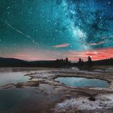 Image Name: Stars over Yellowstone  Photographer Name: Mazin Alhassan  Year: 2022  Image Description: <p>An astrophotography shot at the Norris Geyser Basin, the hottest geyser basin in Yellowstone. It is located near the northwest edge of Yellowstone Caldera near Norris Junction and on the intersection of three major faults.</p>  Copyright: © Mazin Alhassan, Saudi Arabia, Winner, National Awards, Landscape, 2022 Sony World Photography Awards