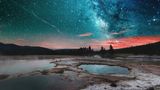 Image Name: Stars over Yellowstone  Photographer Name: Mazin Alhassan  Year: 2022  Image Description: <p>An astrophotography shot at the Norris Geyser Basin, the hottest geyser basin in Yellowstone. It is located near the northwest edge of Yellowstone Caldera near Norris Junction and on the intersection of three major faults.</p>  Copyright: © Mazin Alhassan, Saudi Arabia, Winner, National Awards, Landscape, 2022 Sony World Photography Awards