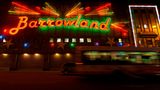 An illuminated sign for Barrowland Ballroom at night in Glasgow Scotland. It is famous for daning and concerts