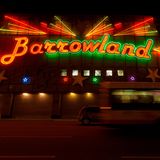 An illuminated sign for Barrowland Ballroom at night in Glasgow Scotland. It is famous for daning and concerts