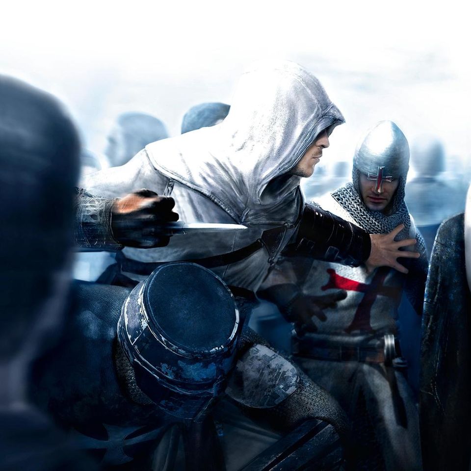 Ihre Waffe ist der Dolch: Weil die Assassinen den Armeen ihrer Feinde in einer offenen Schlacht unterlegen wären, lauern sie stattdessen deren Führern auf – und ermorden sie. Diese und die folgenden Szenen stammen aus dem Computerspiel "Assassin’s Creed", das den Mythos der Killertruppe seit einigen Jahren höchst erfolgreich fortschreibt