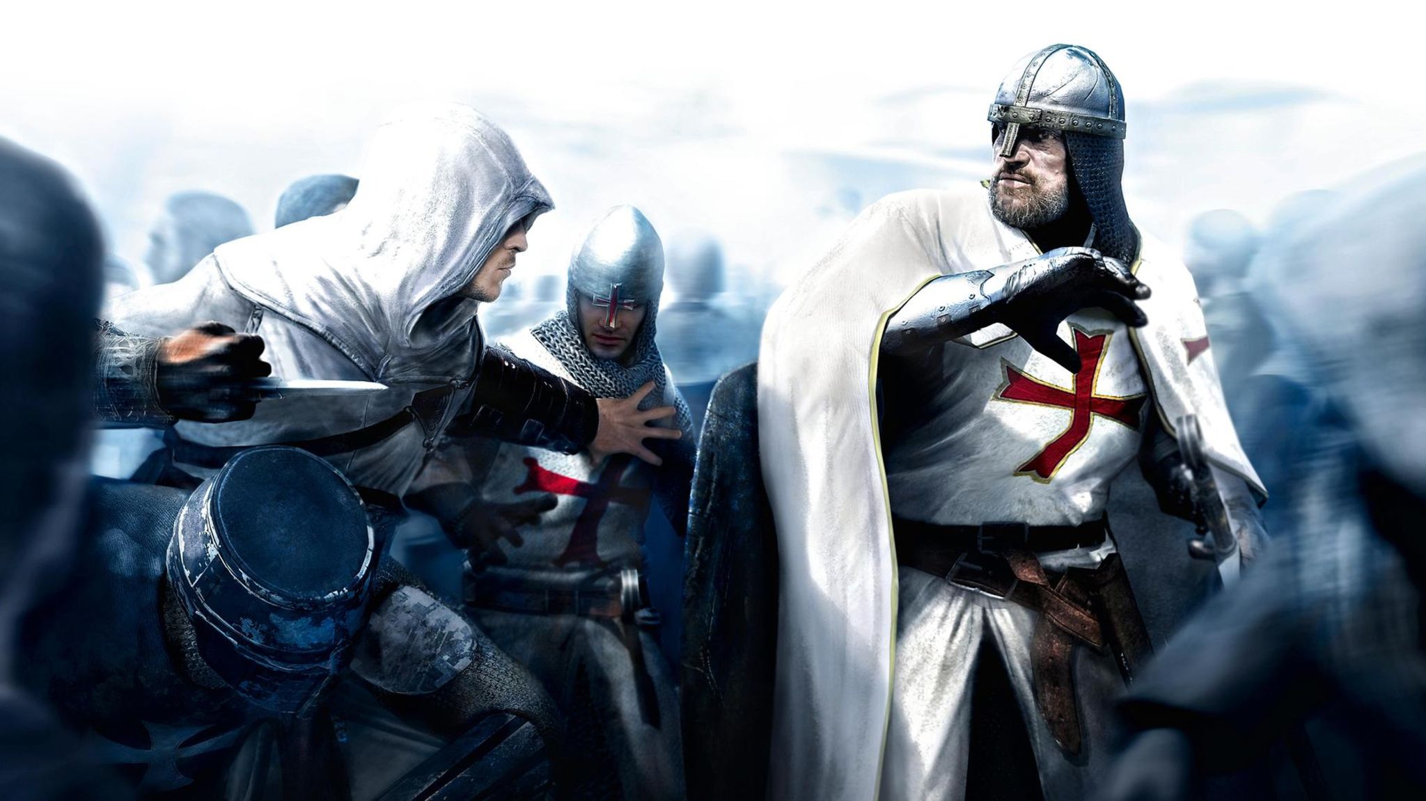 Ihre Waffe ist der Dolch: Weil die Assassinen den Armeen ihrer Feinde in einer offenen Schlacht unterlegen wären, lauern sie stattdessen deren Führern auf – und ermorden sie. Diese und die folgenden Szenen stammen aus dem Computerspiel "Assassin’s Creed", das den Mythos der Killertruppe seit einigen Jahren höchst erfolgreich fortschreibt