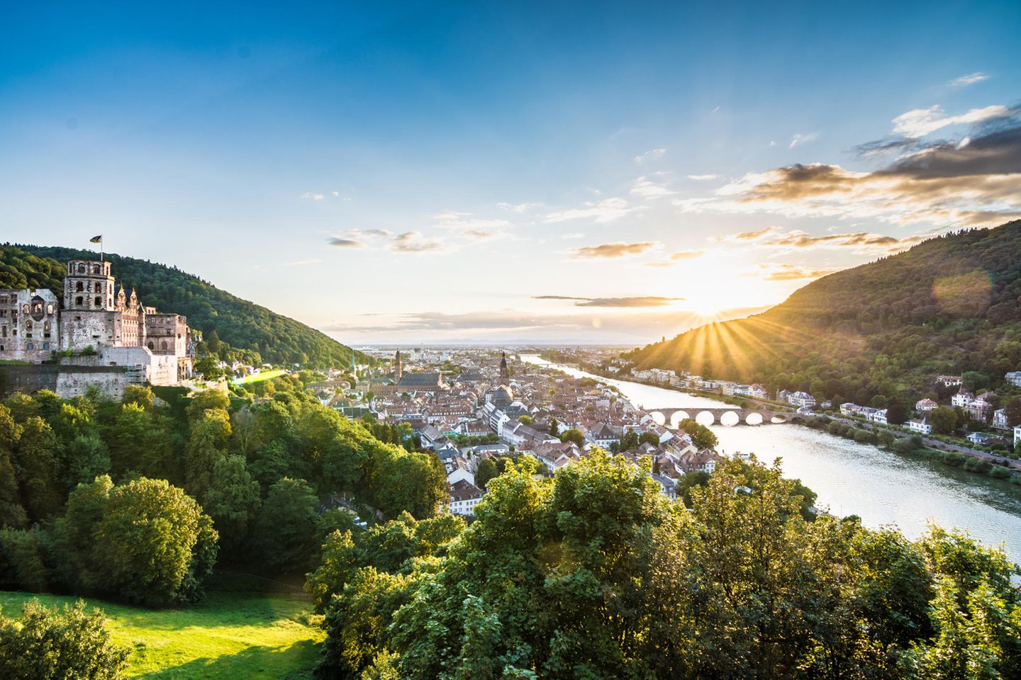 Sonnenuntergang über Heidelberg